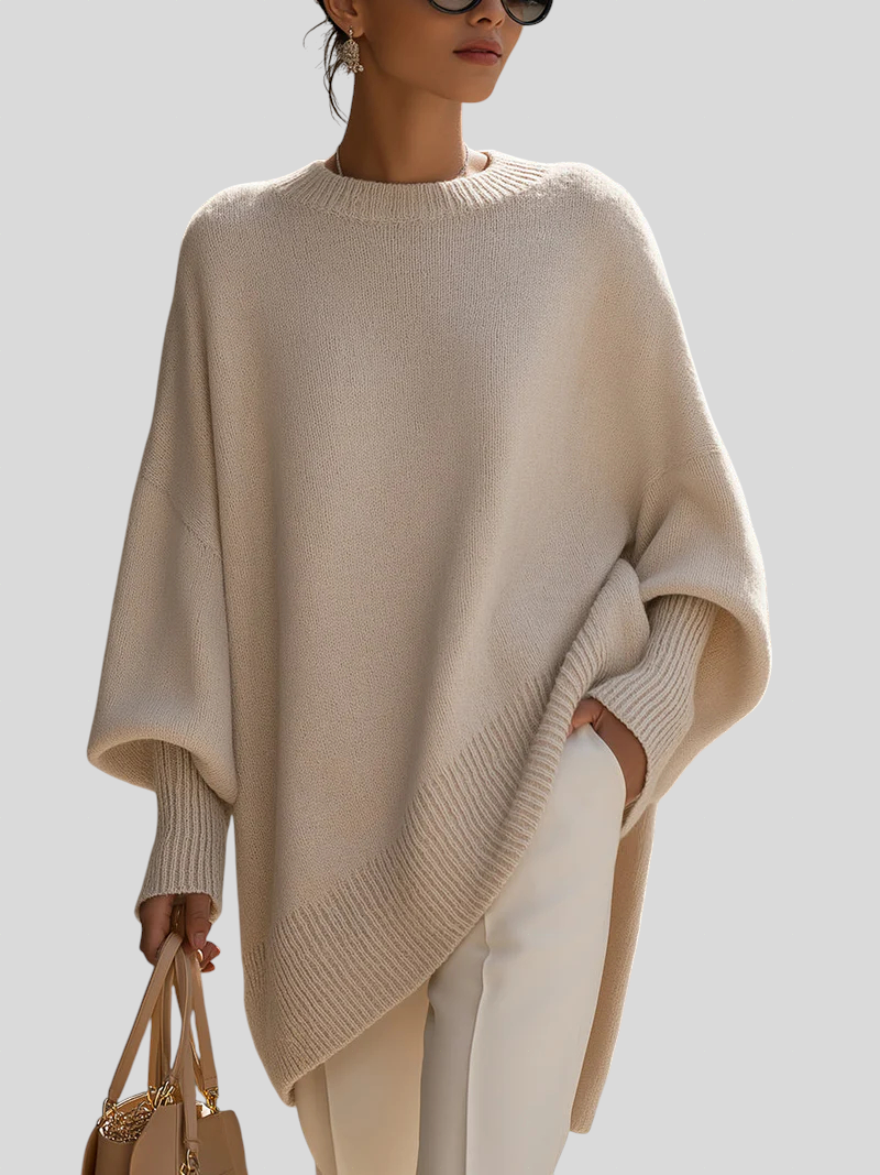 Lucija – Oversize Poncho-Sweater – Den Perfekte Kombination Af Trend Og Komfort