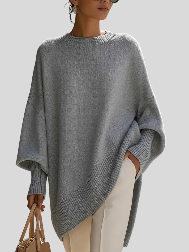Lucija – Oversize Poncho-Sweater – Den Perfekte Kombination Af Trend Og Komfort