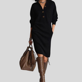 Carmen – Varm Strikket Kjole, Elegant og Komfortabel