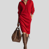 Carmen – Varm Strikket Kjole, Elegant og Komfortabel