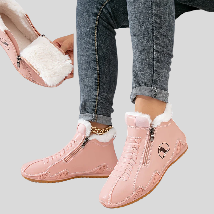 Annegret – Komfortable Vinterankelstøvler med Ergonomisk Støtte