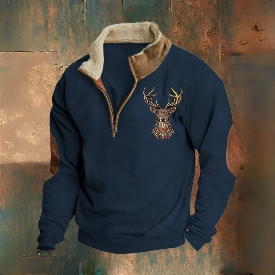 Kasper™  - Stilfuld zip-trøje