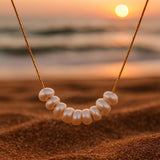 Olivia | Guldkant Perlekæde