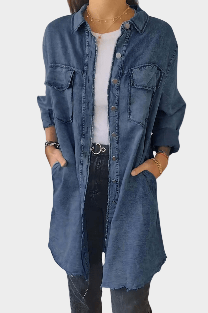 Sidsel | Denim skjortekjole