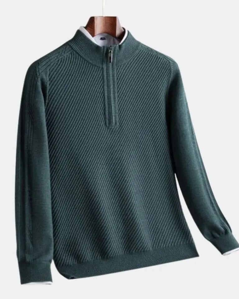Vilhelm™ | Basis Pullover med Halvzip