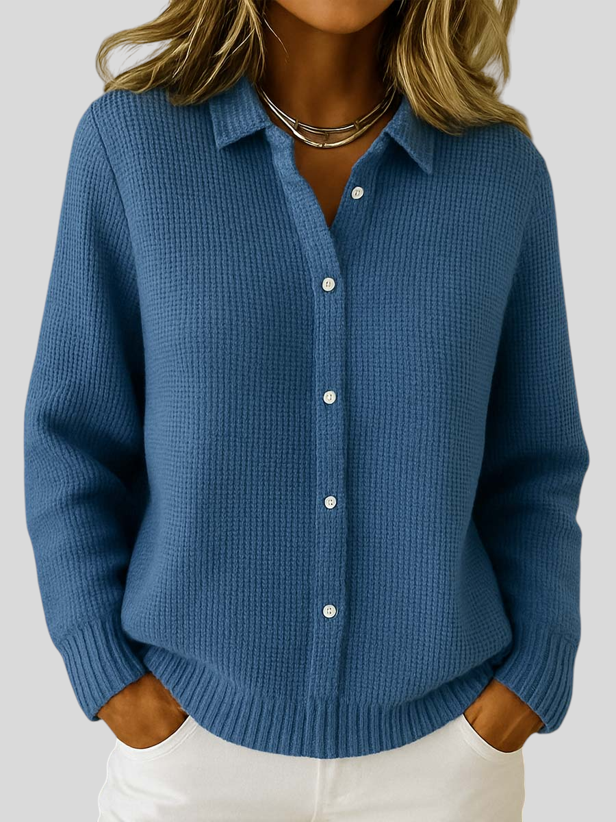 Elena – Elegant Klassisk Cardigan Med Blød Strik